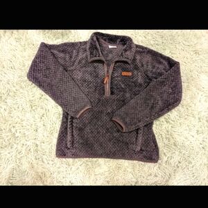 Womens Gray Columbia Zip Sherpa Fleece Jacket Sz. Medium